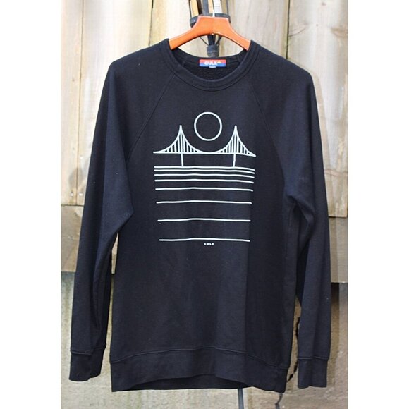 Culk - "Minimal Bridge" Unisex Crewneck Sweatshirt in Black, Large or XL - Picture 1 of 8